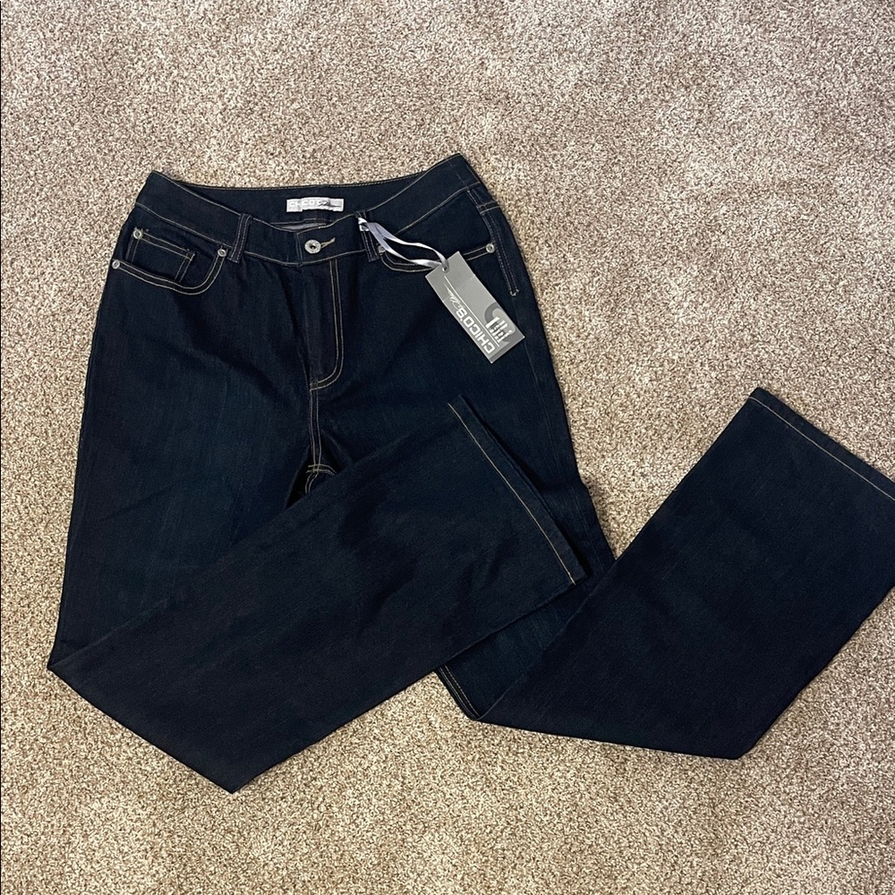 Chico's Women's Straight Jeans in Dark Blue